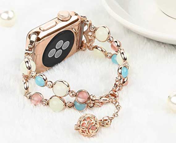Gaismas pērļu aproces siksna Apple Watch