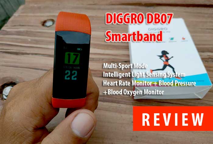 [Pārskats] Diggro DB07 fitnesa izsekotājs - viedjosla ar HRM + BPM