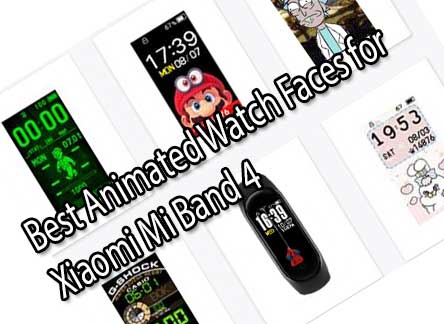 Labākās animācijas pulksteņu sejas Mi Band 4 Smartband