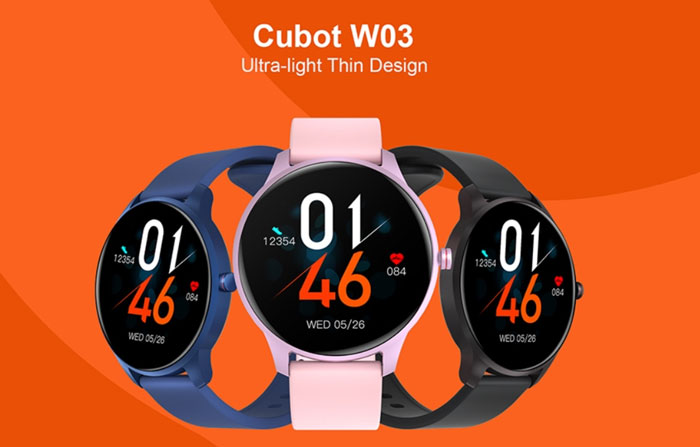 Cubot W03 viedpulkstenis - minimālistisks, viegls apļveida viedpulkstenis