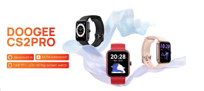 DooGee CS2 Pro SmartWatch - viedpulkstenis ar iebūvētu Alexa