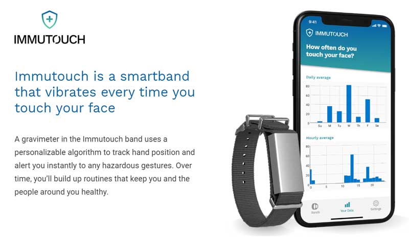 Immutouch Smartband - valkājams, lai apkarotu Corona vīrusu