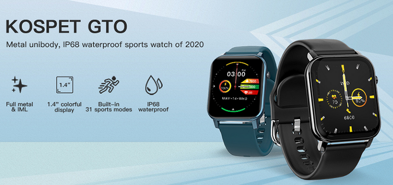 Kospet GTO Smartwatch - funkciju apskats