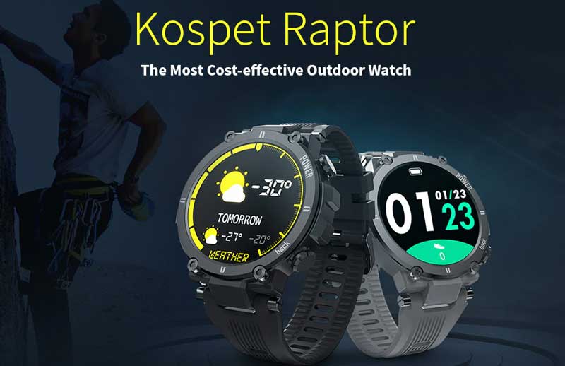 Kospet Raptor Outdoor Smartwatch - funkciju apskats