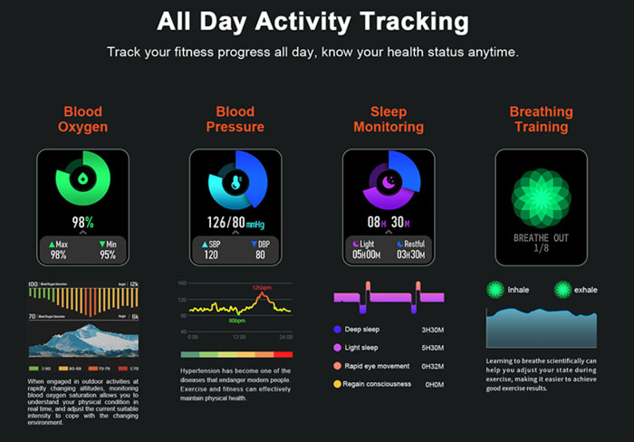 Kospet-Rock-smartwatch-health-Features