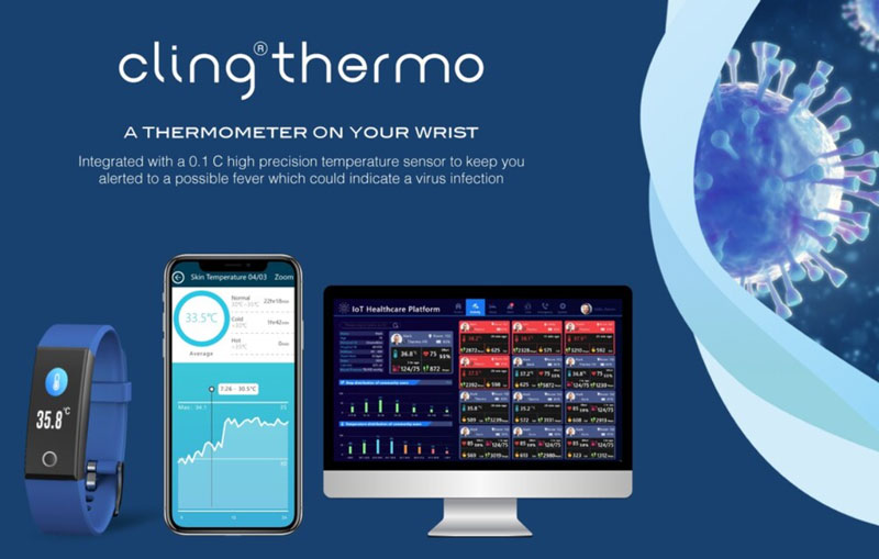 MedTech Smartwatch - Cling Thermo ar temperatūras noteikšanu