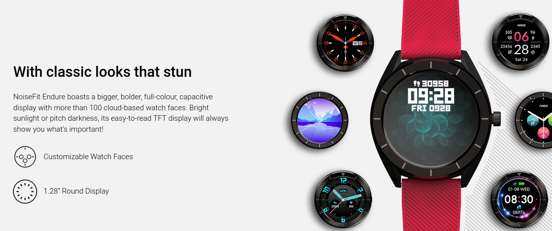 NoiseFit Endure viedpulkstenis - klasisks ar izturīgu sajūtu