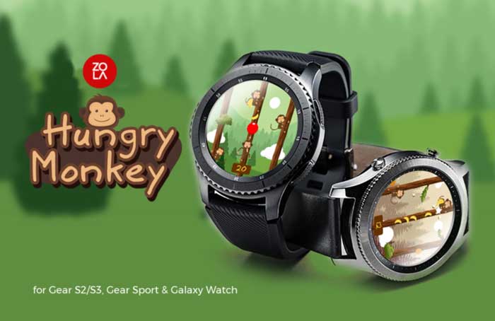 Izsalkuso pērtiķu lietotne Samsung Galaxy Watch Active