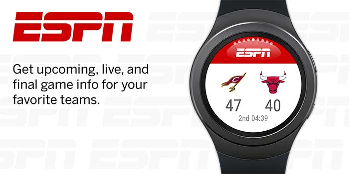 ESPN lietotne Galaxy Watch Active 2