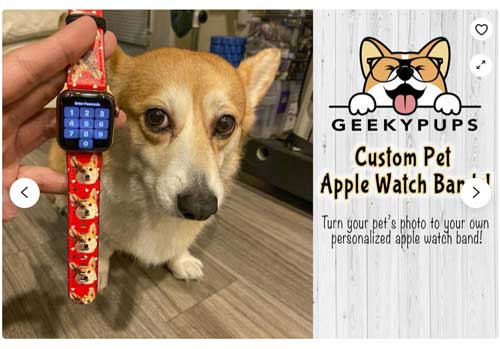 Pielāgota Pet Art portreta Apple pulksteņa siksna
