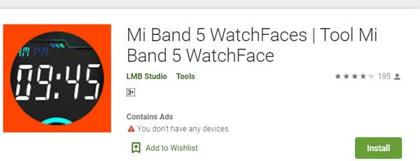 Mi Band 5 pulksteņu sejas