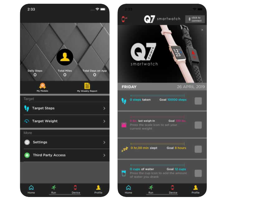 Q7 Sport Smartwatch - iestatīšana, atbalsta lietotne, lietotāja rokasgrāmatas lejupielāde